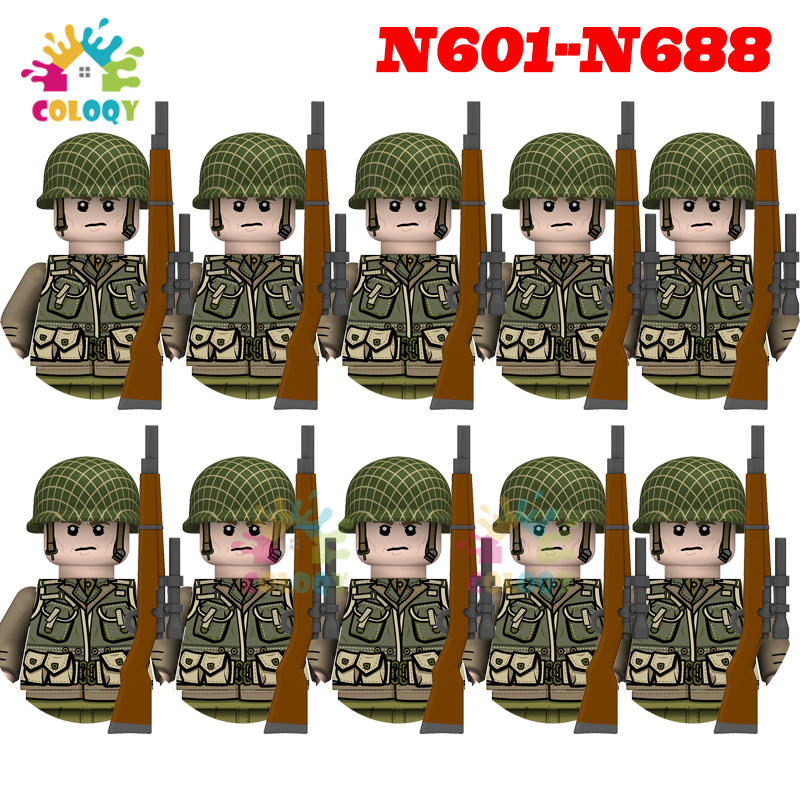 Lego Minifigure Holder - Juguetes para niños WW2 10 unids/set