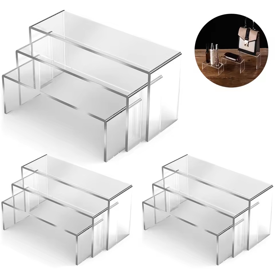 Display Risers Set - Soporte de exhibición acrílico transparente, bolsa