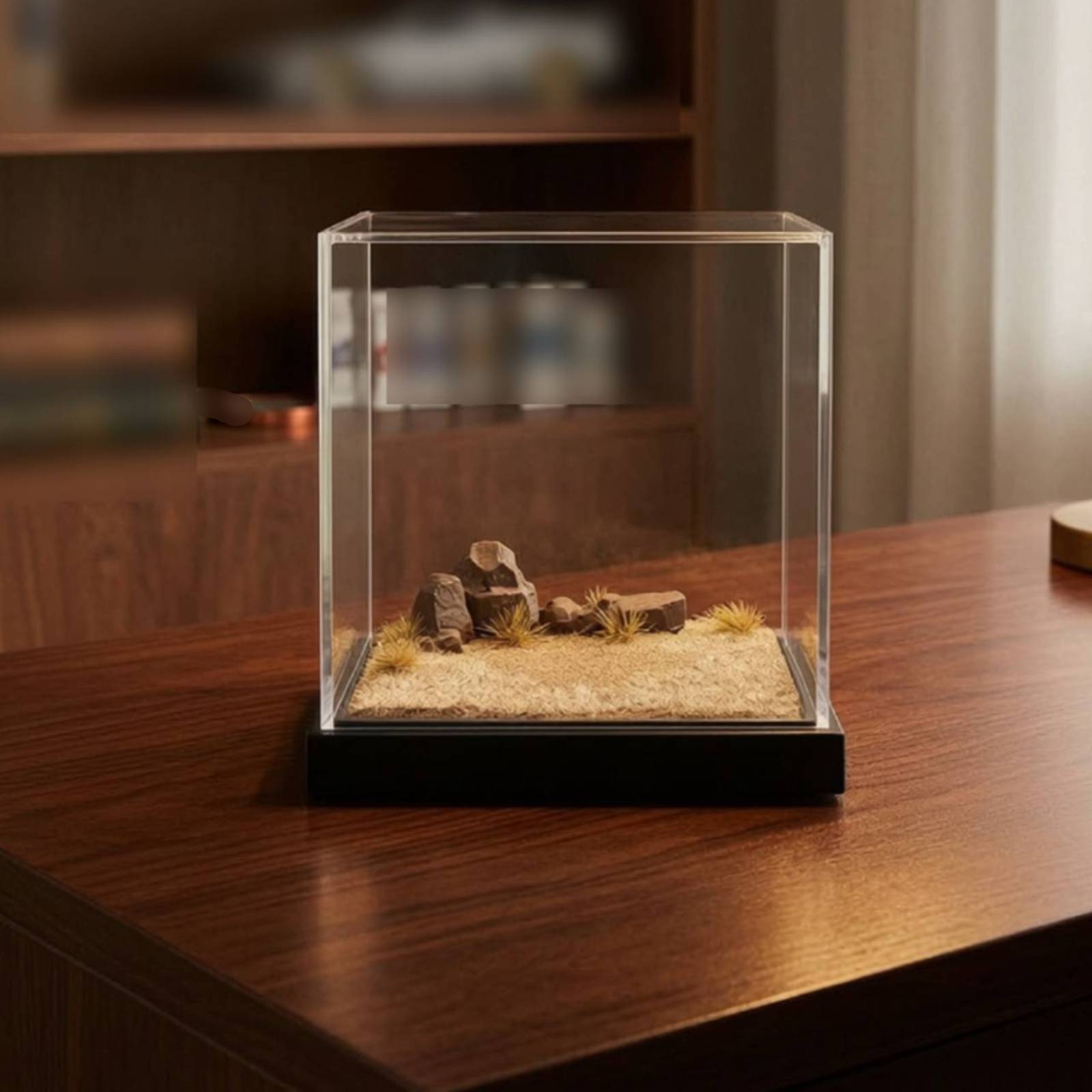 Display Case Acrylic - Plataforma de exhibición transparente para escenas