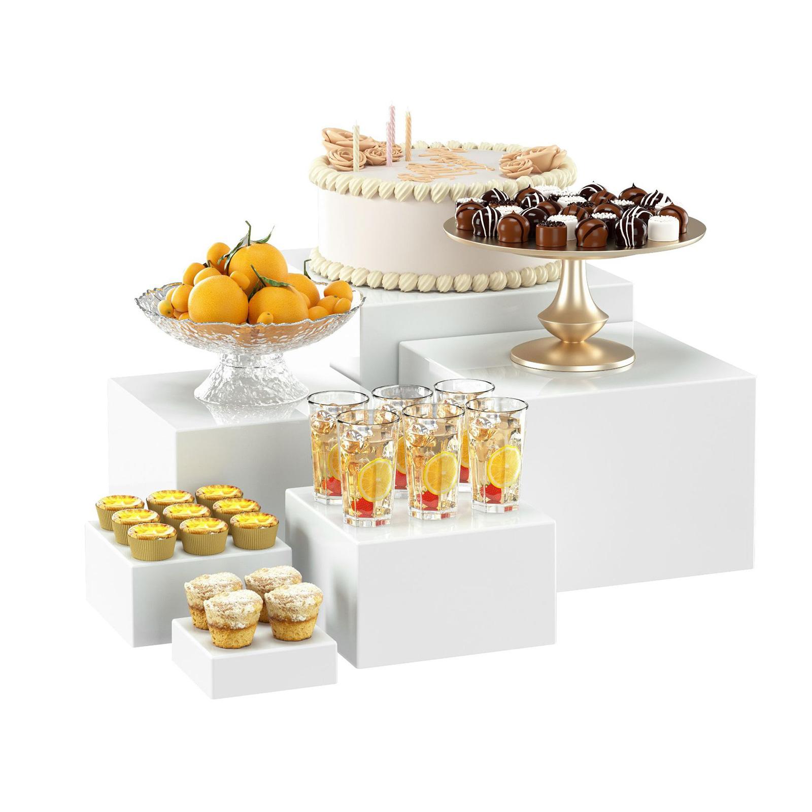 Display Risers Set - 6x elevador de Buffet acrílico, juego
