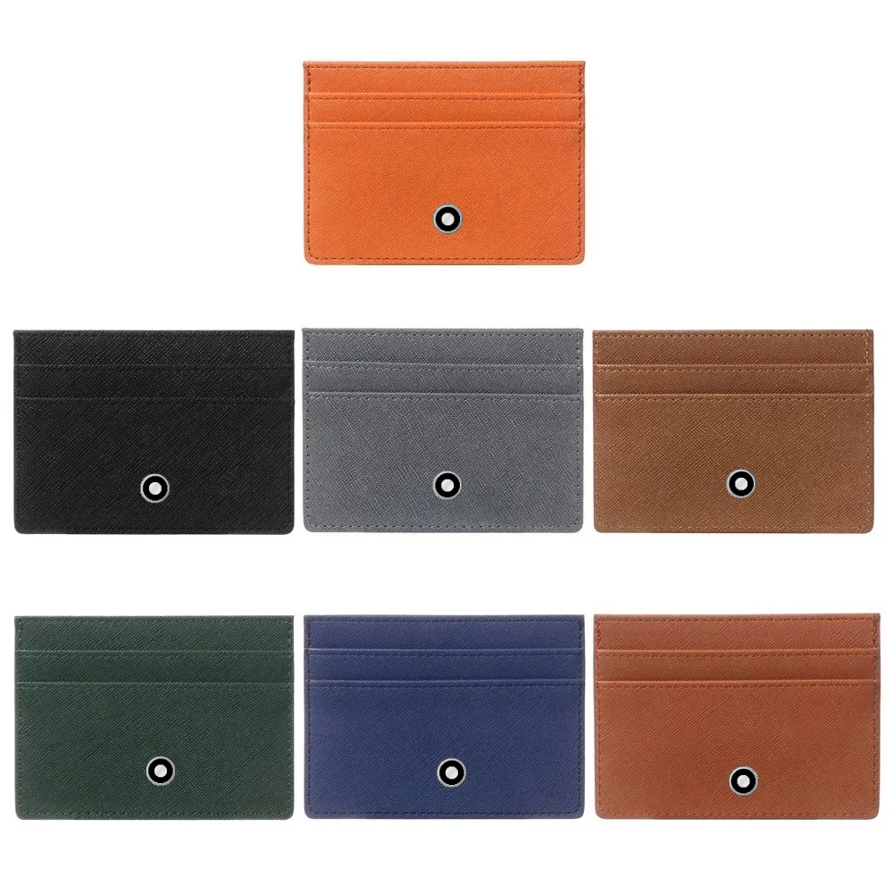 Card Top Loader - Carteras delgadas minimalistas de cuero para