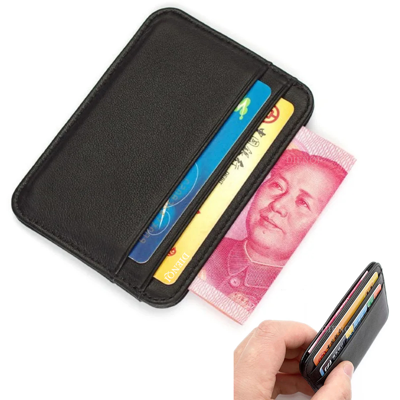 Card Top Loader - Tarjetero de visita de cuero genuino