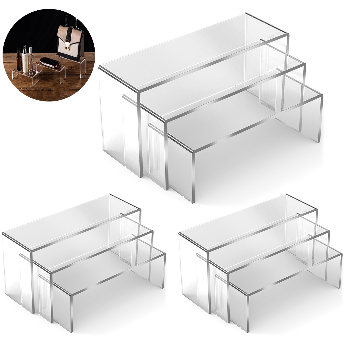 Display Risers Set - Soporte de exhibición acrílico, caja ciega,