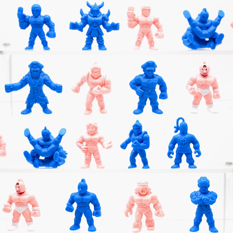 Capsule Toy Gashapon - Juguetes cápsula genuinos Kinnikuman Rosa Azul