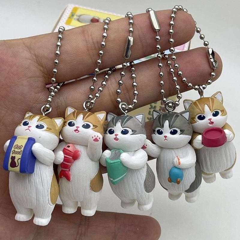 Action Figure Stand - Mofusand-Llavero de gato Kawaii, caja ciega,