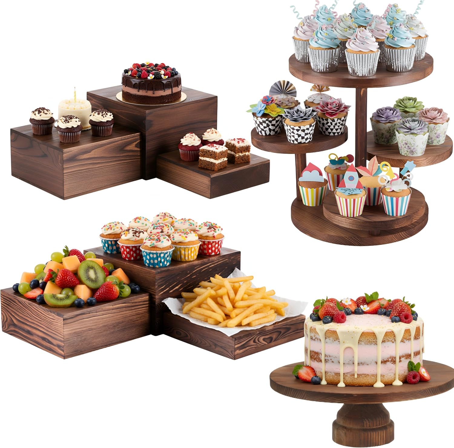Display Risers Set - Juego de 8 Soportes Redondos de