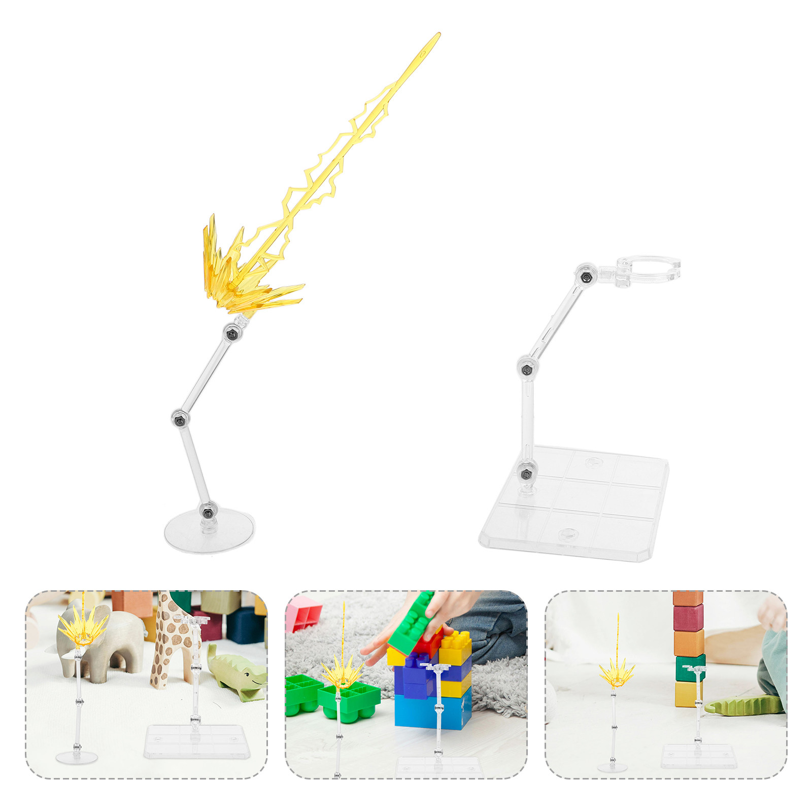 Action Figure Stand - Base de plástico transparente para figuras
