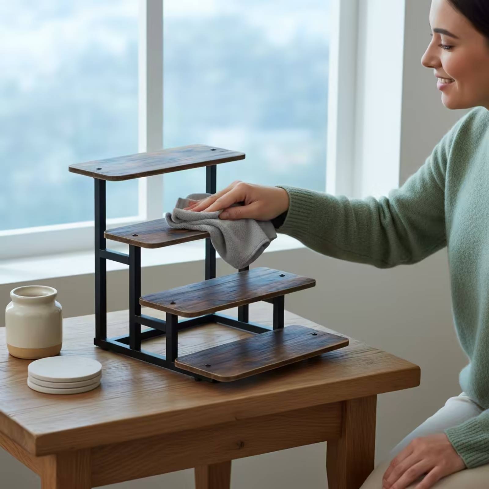 Soporte de exhibición de 4 niv - Display Risers Set reseña y precio